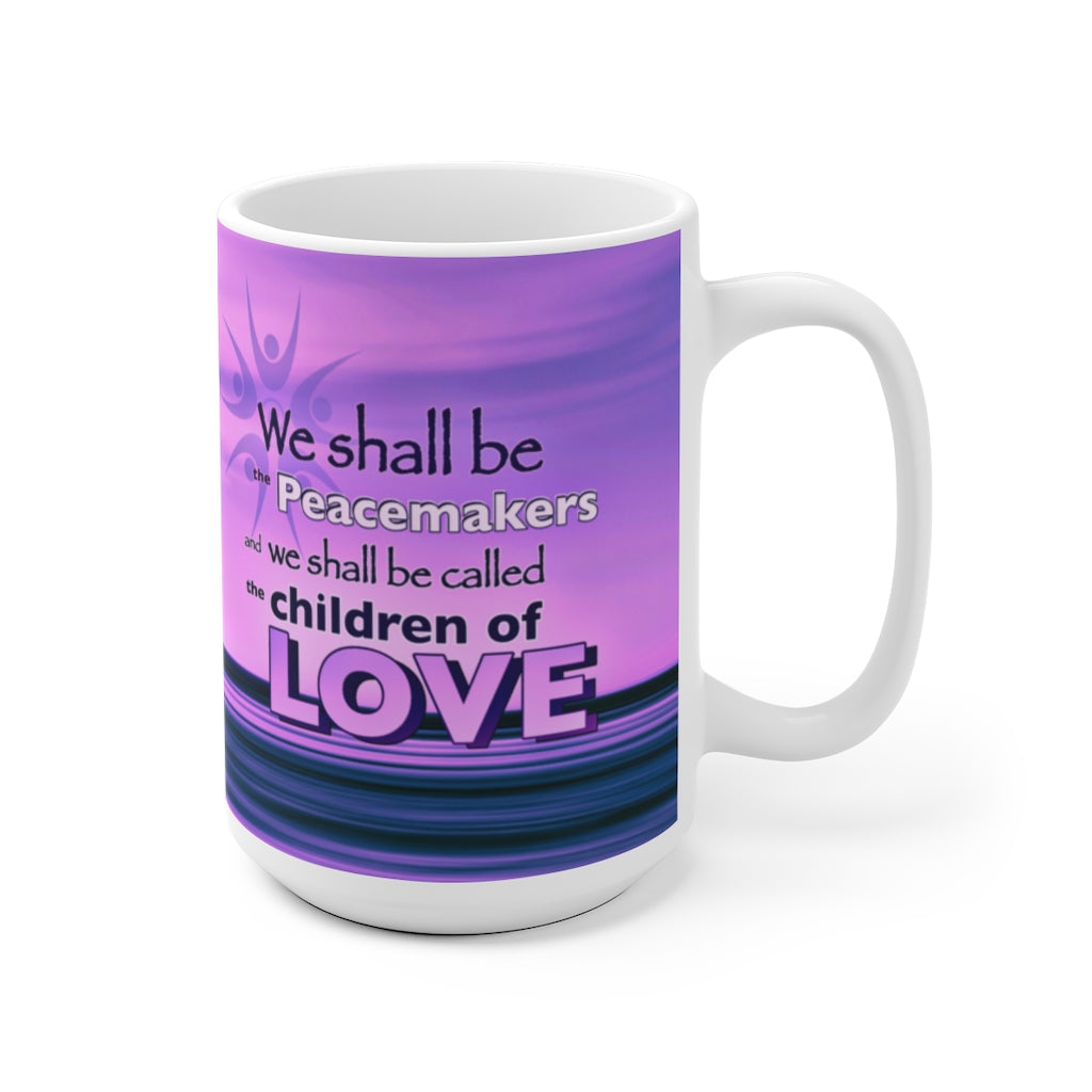 Purple "Peacemakers" Ceramic Mug - choice of two sizes
