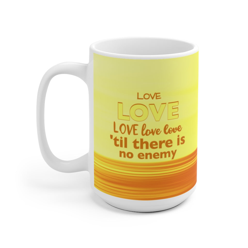 Yellow & Orange "Peacemakers" Ceramic Mug - choice of two sizes