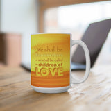 Yellow & Orange "Peacemakers" Ceramic Mug - choice of two sizes