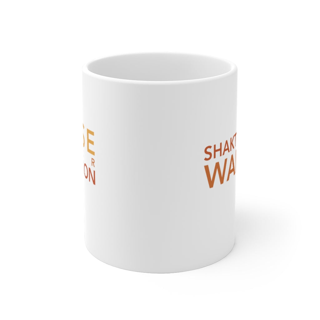 "Shakti Love Warrior" White Ceramic Mug - choice of two sizes