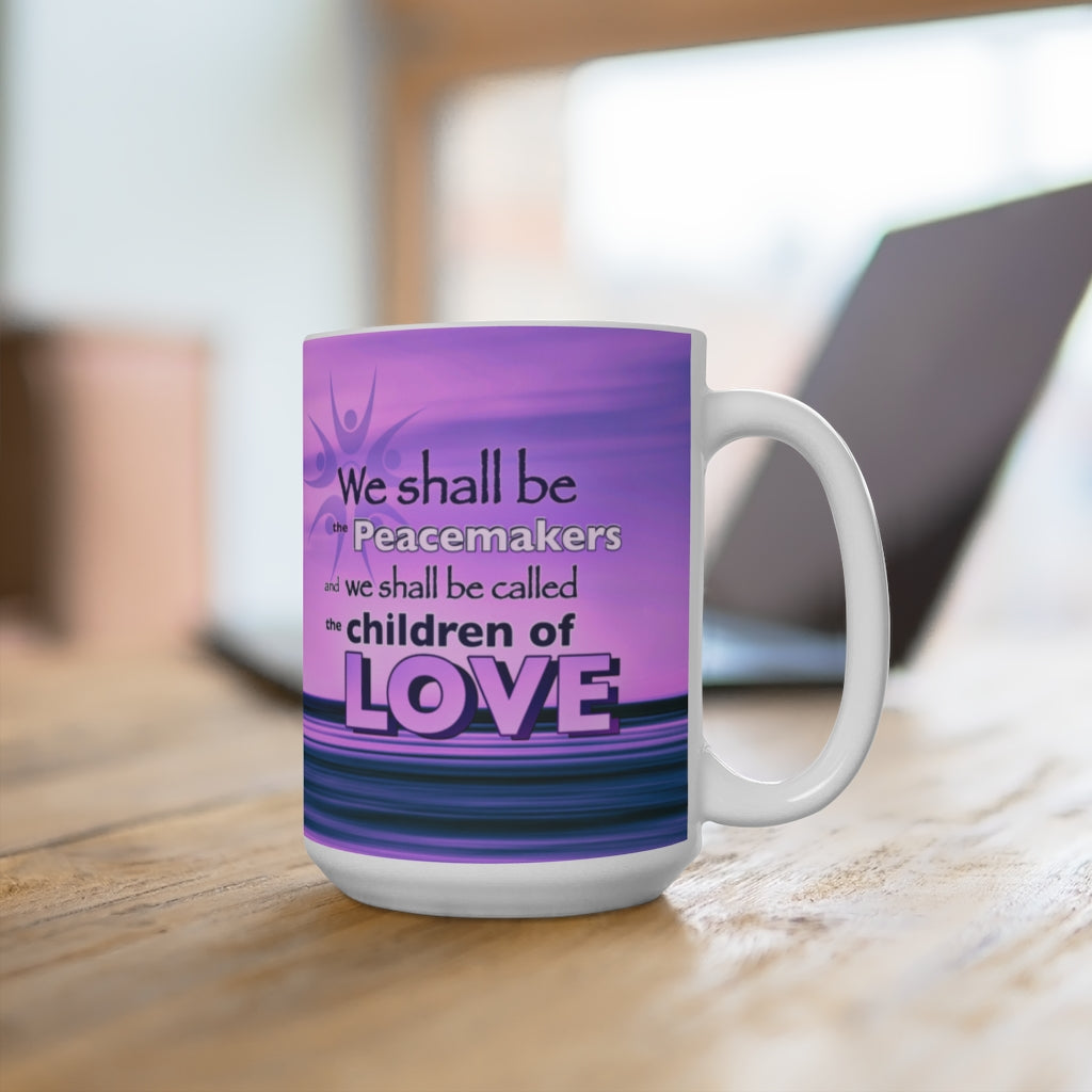 Purple "Peacemakers" Ceramic Mug - choice of two sizes