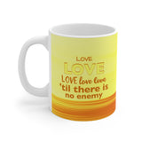 Yellow & Orange "Peacemakers" Ceramic Mug - choice of two sizes