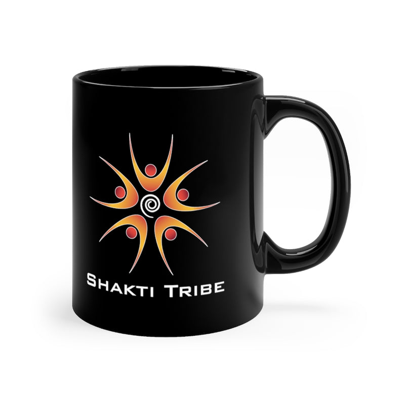 Classic SHAKTI TRIBE Logo Black Mug, 11oz