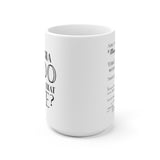 "Whatcha Gonna Do With All That Love" White Ceramic Mug - choice of two sizes