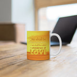 Yellow & Orange "Peacemakers" Ceramic Mug - choice of two sizes